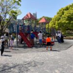 【花見シーズン】猿江恩賜公園のアスレチックで子供と遊ぼう!